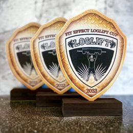 Hoplon Custom Made Real Wood Shield Award