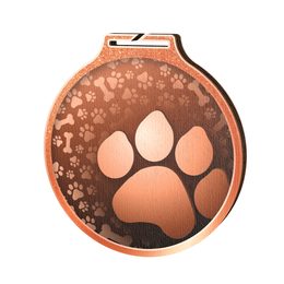 Habitat Classic Dog Paw Bronze Eco Friendly Wooden Medal