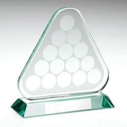 Pool Triangle of Balls Crystal Award