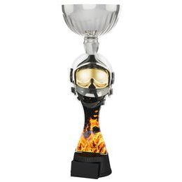 Montreal Firefighter Helmet and Mask Silver Cup Trophy