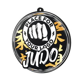 Pro Judo Black Acrylic Logo Medal
