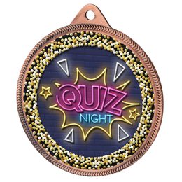 Quiz Night Colour Texture 3D Print Bronze Medal