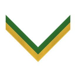 Green & Yellow Stripe Clip on Medal Ribbon