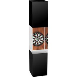Staklo Black and Clear Solid Glass Cuboid Dartboard Trophy