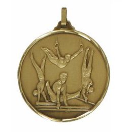 Diamond Edged Male Gymnastics Events Bronze Medal