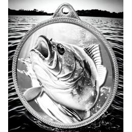 Bream Fishing Texture Classic Print Silver Medal
