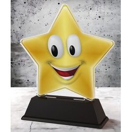 Mini Star Happy Face Trophy