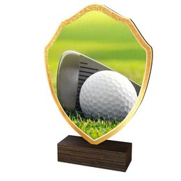 Arden Golf Real Wood Shield Trophy