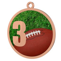 American Football 3rd Place Printed Bronze Medal