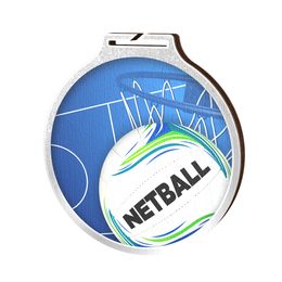 Habitat Netball Silver Eco Friendly Wooden Medal