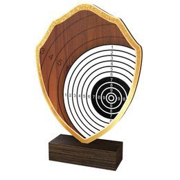 Arden Shooting Target Real Wood Shield Trophy
