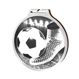 Habitat Classic Football and Boot Silver Eco Friendly Wooden Medal