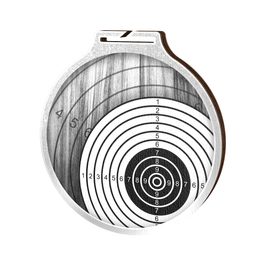 Habitat Classic Shooting Target Silver Eco Friendly Wooden Medal
