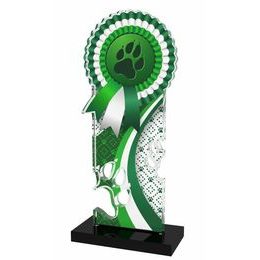Lassie Green Paw-print Rosette Trophy
