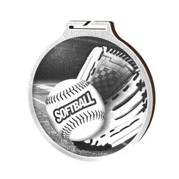 Habitat Classic Softball Silver Eco Friendly Wooden Medal