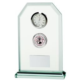 Vitoria Jade Glass Clock Logo Insert Award