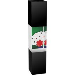 Staklo Black and Clear Solid Glass Cuboid Poker Cards Trophy