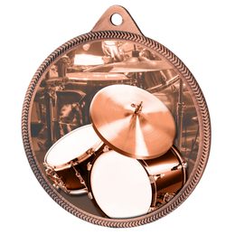 Drums Classic Texture 3D Print Bronze Medal