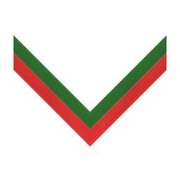 Green & Red Stripe Clip on Medal Ribbon