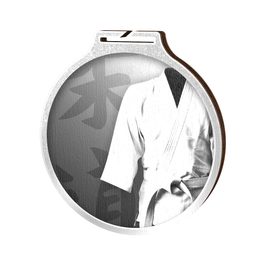 Habitat Classic Martial Arts Silver Eco Friendly Wooden Medal