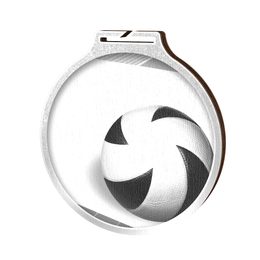 Habitat Classic Volleyball Silver Eco Friendly Wooden Medal