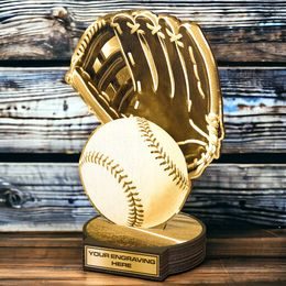 Grove Classic Baseball Real Wood Trophy