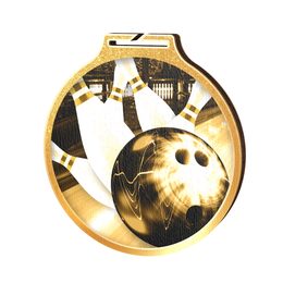 Habitat Classic Tenpin Bowling Gold Eco Friendly Wooden Medal