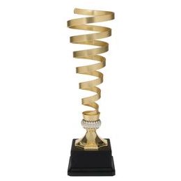 Spiral Silver & Gold Plated Metal Trophy