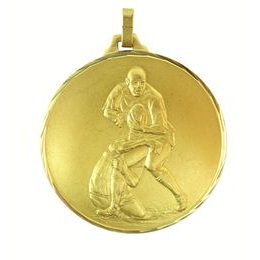 Diamond Edged Rugby Tackle Gold Medal