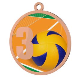 Volleyball 3rd Place Printed Bronze Medal