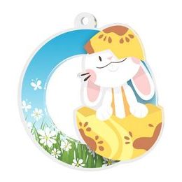 Easter Bunny Cracked Egg Medal