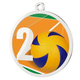 Volleyball 2nd Place Printed Silver Medal
