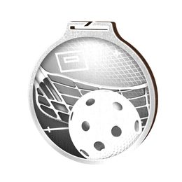 Habitat Classic Floorball Silver Eco Friendly Wooden Medal