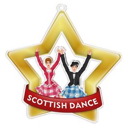 Scottish Dance Mini Gold Star Medal