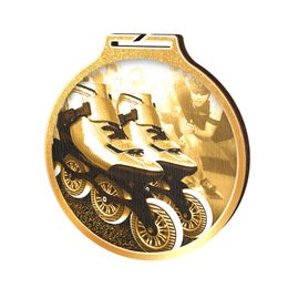 Habitat Classic Inline Skating Gold Eco Friendly Wooden Medal