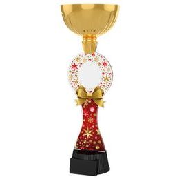 Christmas Red Wreath Gold Cup Trophy