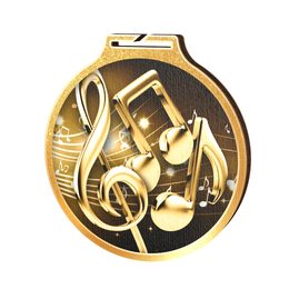 Habitat Classic Music Gold Eco Friendly Wooden Medal