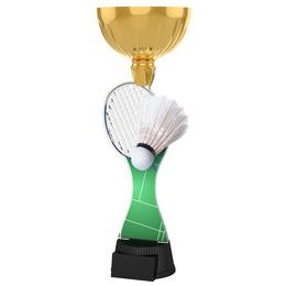 Vancouver Badminton Racket and Shuttlecock Gold Cup Trophy