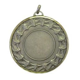 Ocean Logo Insert Silver Brass Diamond Edged Medal