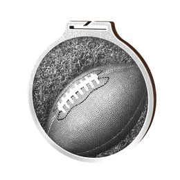 Habitat Classic Gridiron Football Silver Eco Friendly Wooden Medal