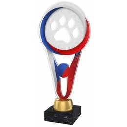 Milan Paw Print Red and Blue Trophy
