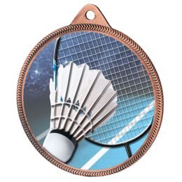 Badminton Colour Texture 3D Print Bronze Medal