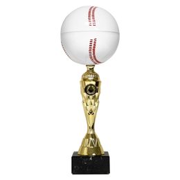 Merida White and Gold Baseball Trophy TL2080