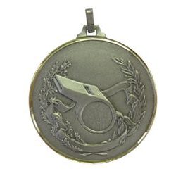 Diamond Edged Referee Whistle Silver Medal