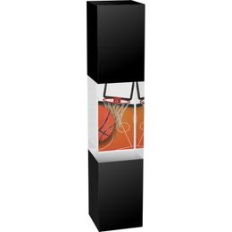 Staklo Black and Clear Solid Glass Cuboid Basketball Trophy
