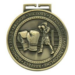 Olympia Boxing Medal Gold 70mm