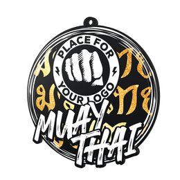 Pro Muay Thai Black Acrylic Logo Medal