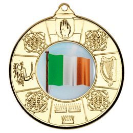 Irish Four Provinces Logo Insert Gold Medal