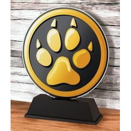 Ostrava Dog Gold Paw Print Trophy