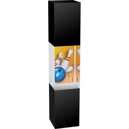 Staklo Black and Clear Solid Glass Cuboid Tenpin Bowling Trophy
